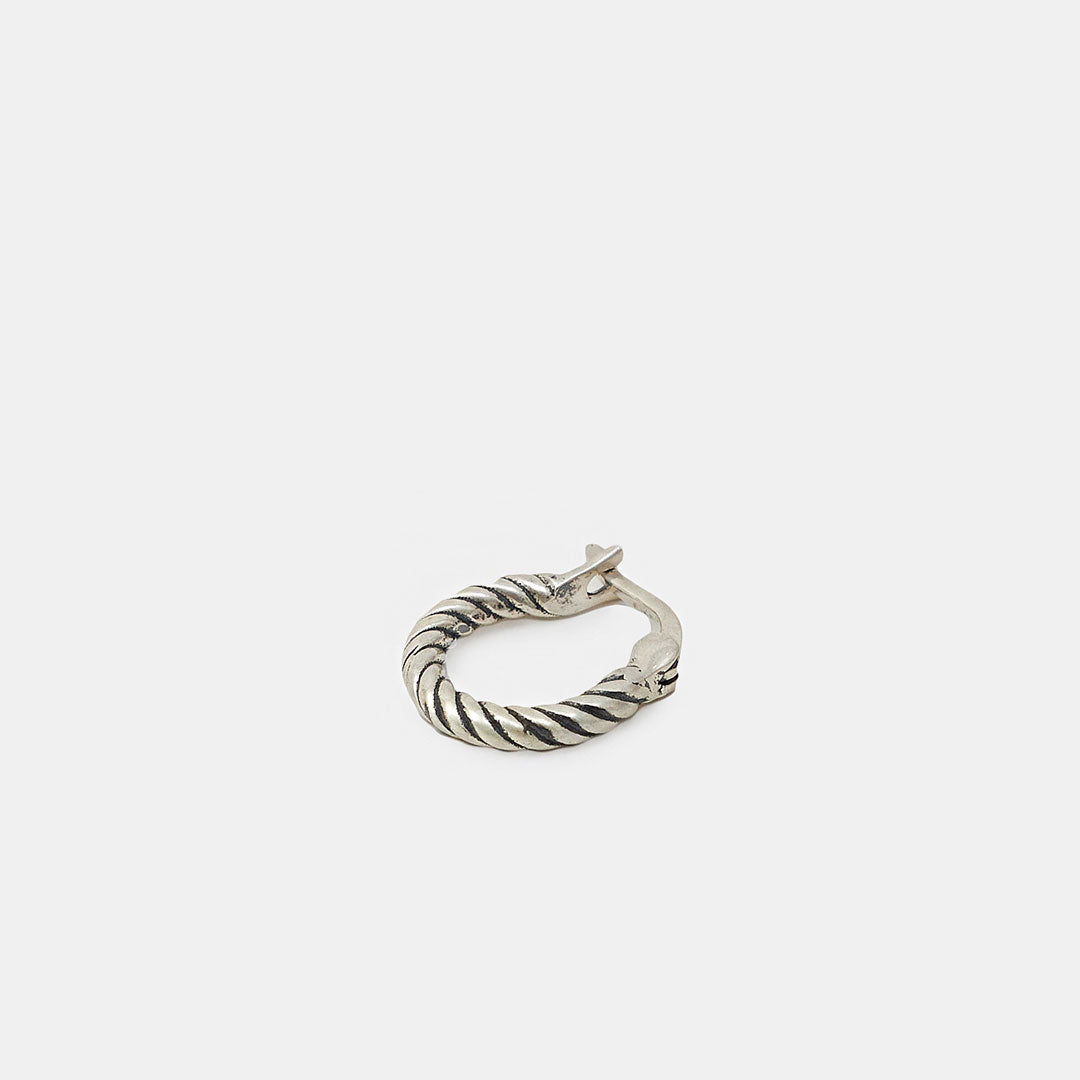 Silver Twist Hoop Earring - Serge DeNimes